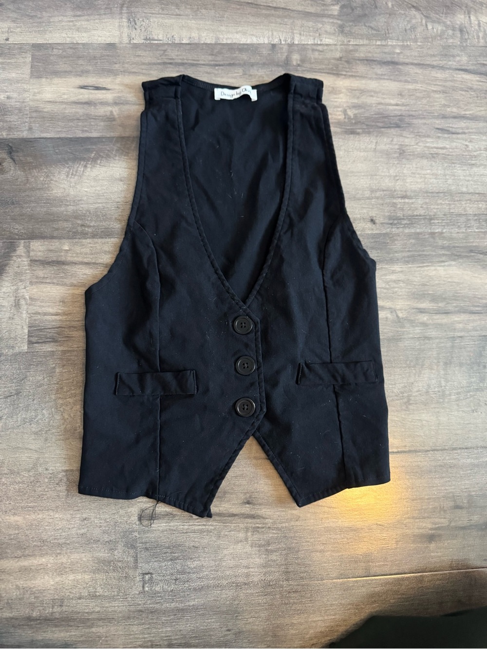 Black Women's Button-Front Vest - Unbranded